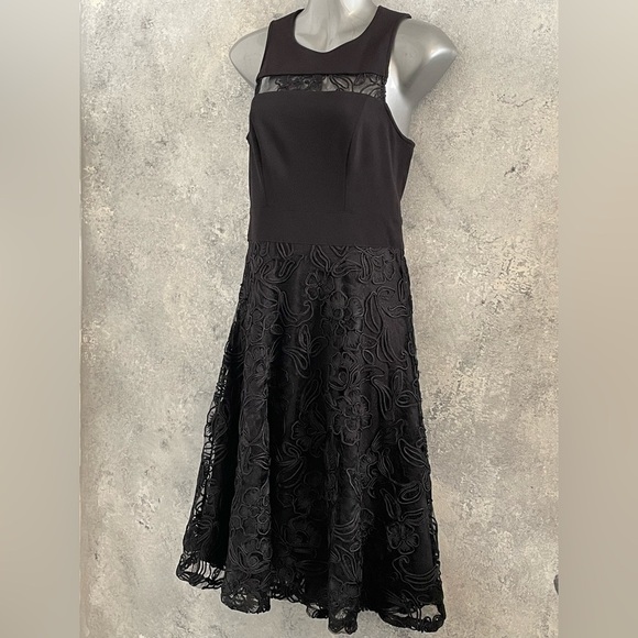 Black Lace Sleeveless Dress - Picture 8 of 8